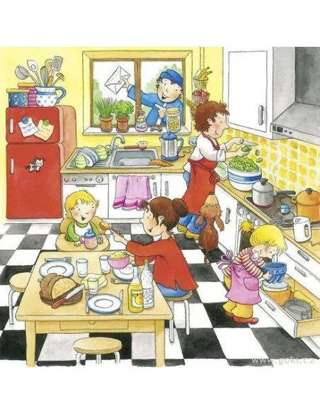 Goki Můj den - vrstvené puzzle ze dřeva