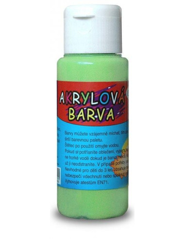 CreaToys Akrylová barva 60 ml - zelená světlá (TURQUISE GREEN)