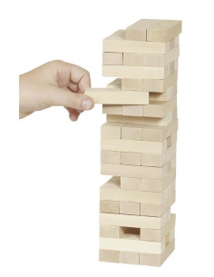 Goki Zábavná hra – Dřevěná věž Jenga natur