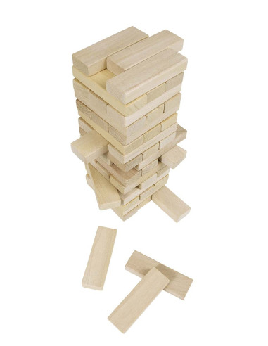 Goki Zábavná hra – Dřevěná věž Jenga natur