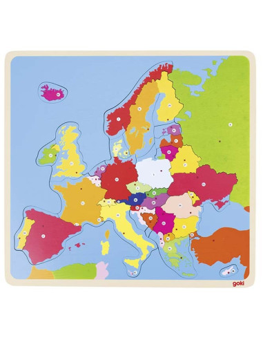 Puzzle na desce - Evropa