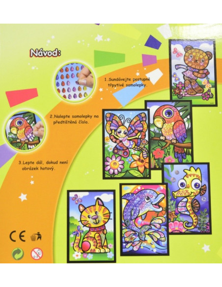 CreaToys Třpytivé nalepovací obrázky, 2 kusy