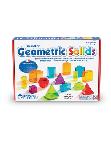 Learning Resources Průhledná barevná geometrická tělesa