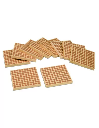 Nienhuis - 10 kusů dřevěných stovkových čtverců