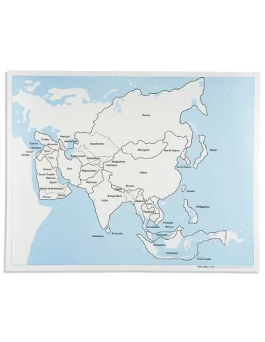 Nienhuis - Kontrolní mapa - Asie - s popisky