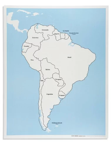 Nienhuis - Kontrolní mapa - Jižní Ameriky - s popisky
