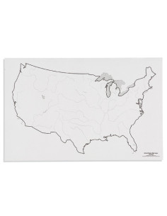 Nienhuis - Mapa USA – vodní...