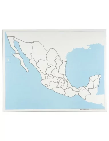 Nienhuis - Kontrolní mapa Mexika - bez popisků