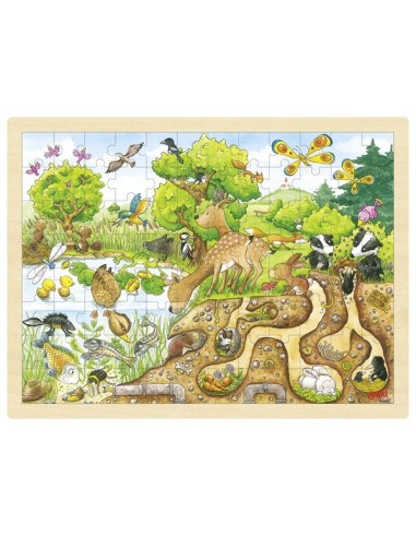 Goki Příroda – dřevěné puzzle 96 dílů