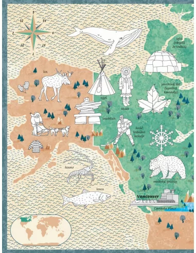 Vybarvovací atlas světa