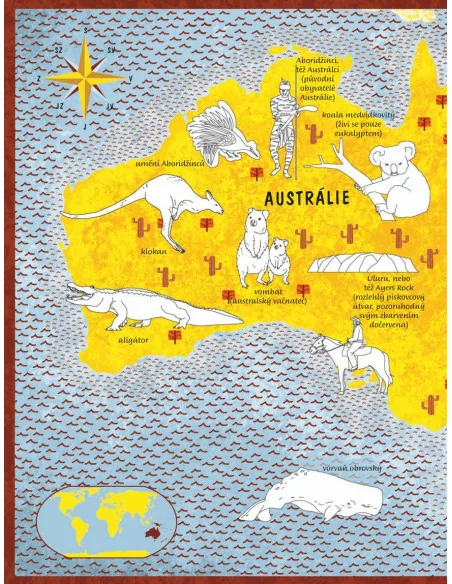 Vybarvovací atlas světa