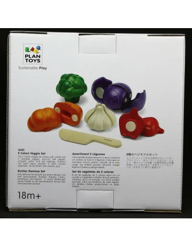 PlanToys Sada zeleniny - 5 barev