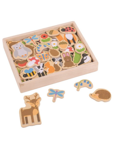 Bigjigs Toys Magnetky lesní zvířátka