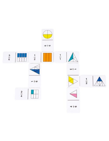 Learning Resources Domino - barevné zlomky