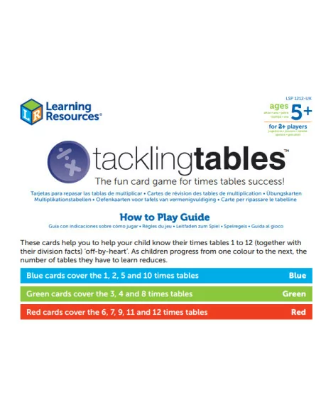 Learning Resources Kartičky násobení s řešením