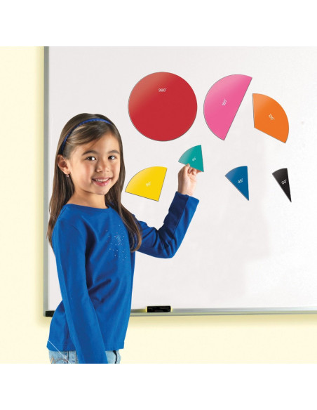 Learning Resources Barevné kruhy s úhly - magnetické