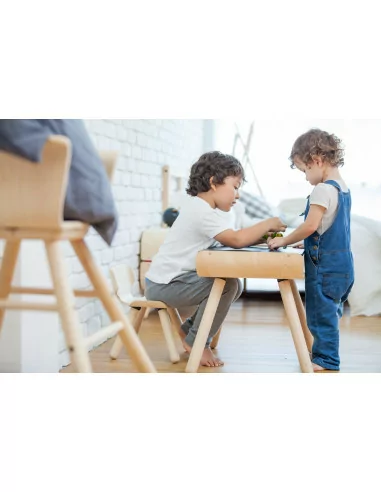 PlanToys Dětský stolek se židlí - černý