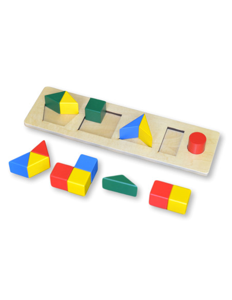 Montessori Barevne cihly, ruzne tvary, mensi rozmer