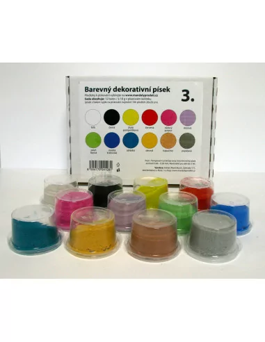 Mandaly pro děti Sada písků č. 3/ 12 barev