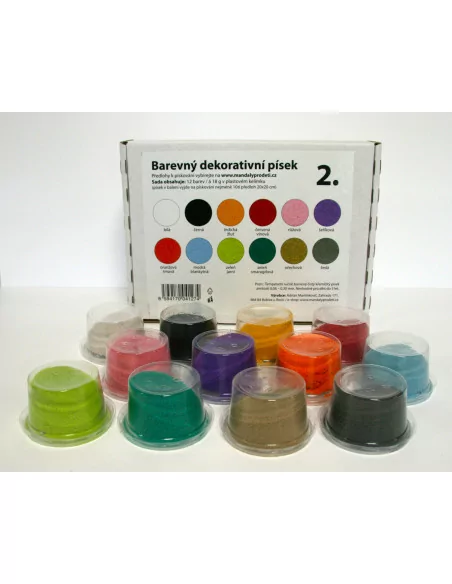 Mandaly pro děti Sada písků č. 2/ 12 barev