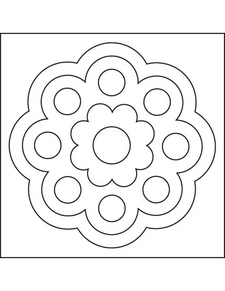 Mandaly pro děti Sada mandaly - Oranžové 10x10 cm