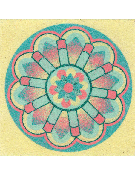 Mandaly pro děti Sada mandaly - Mátové 10x10 cm