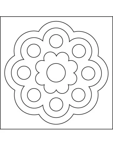 Mandaly pro děti Sada mandaly - Tyrkysové 10x10 cm