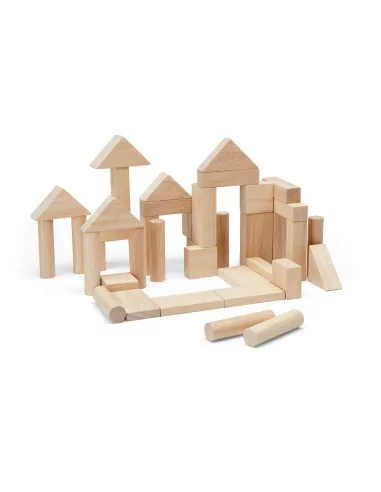 PlanToys Přírodní kostky - 40 ks