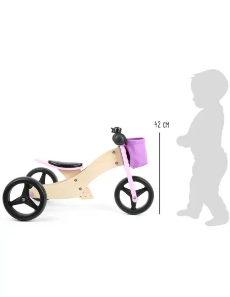 Small Foot Dřevěné odrážedlo Trike 2 v 1 růžové