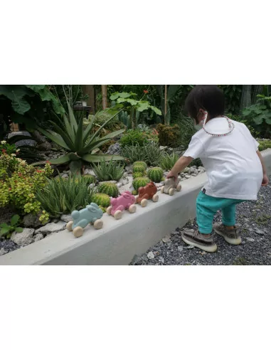 PlanToys Jezdící zajíc - šedý