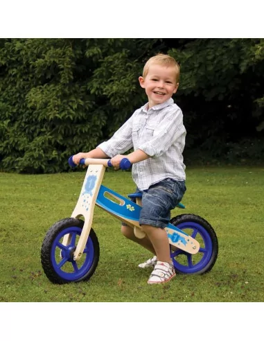 Bigjigs Toys Dřevěné odrážedlo modré