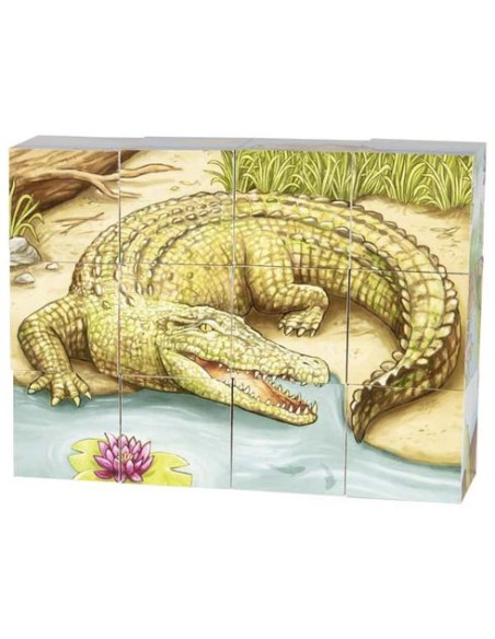 Goki Puzzle - Kostky zvířata Austrálie, 12 ks