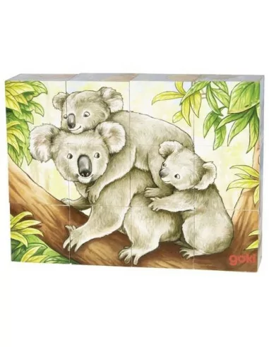 Goki Puzzle - Kostky zvířata Austrálie, 12 ks