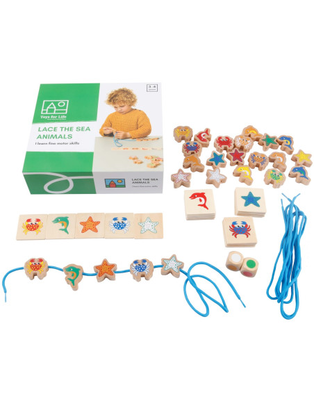 Toys for life - Navlékání mořských zvířátek podle předloh