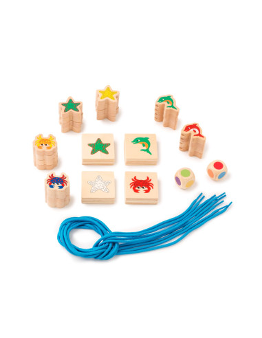 Toys for life - Navlékání mořských zvířátek podle předloh
