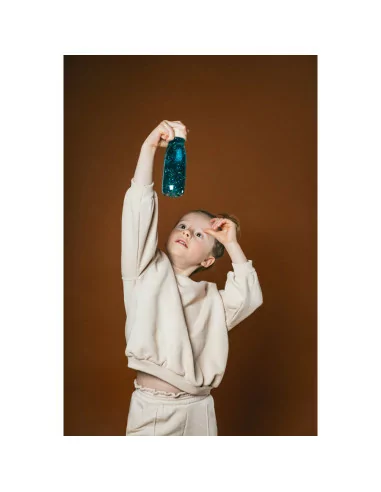 Petit Boum Plovoucí senzorická lahev - Tyrkysová