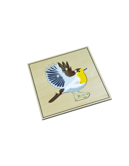 Montessori Puzzle s kostrou - ptak