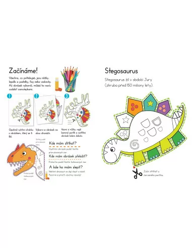 JIRI MODELS Vystřihovánky - Dinosauři