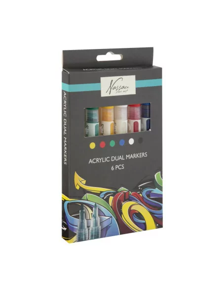 CreaToys Akrylové oboustranné fixy, 6 ks