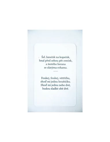 Kontrastní kartičky s lidovými říkankami