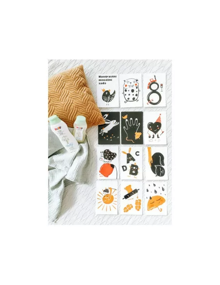 Kontrastní masážní sada - karty s říkankami