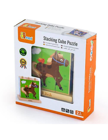 Viga Puzzle kostky na stojánku, Farma