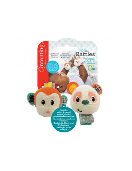 Infantino Chrastítka na ruku, Opička & Panda