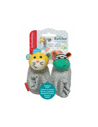 Infantino Chrastítka na nožičky, Zebra & Tygr