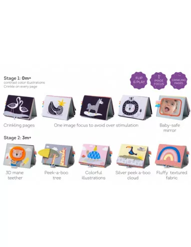 Taf Toys Knížka pro hru na bříšku, Savana