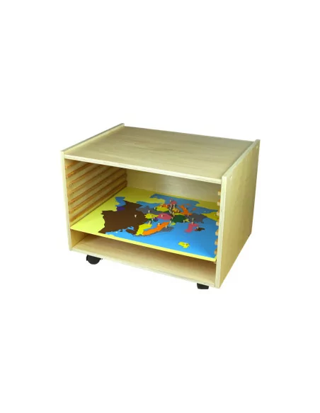 Moyo Montessori Komoda na puzzle - mapy