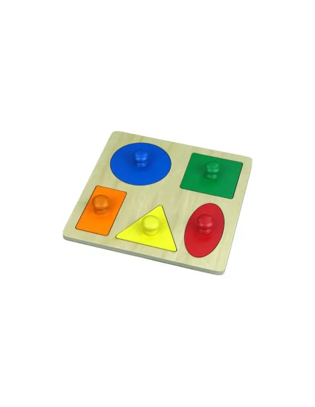 Moyo Montessori 5 geometrických tvarů na desce