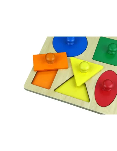 Moyo Montessori 5 geometrických tvarů na desce