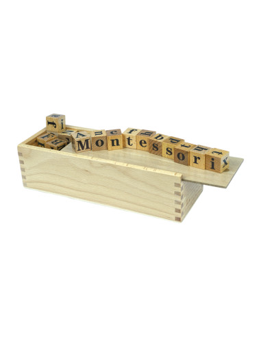 Montessori Kostky s abecenou v krabicce