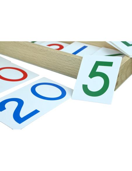 Montessori Velke papirove karty s cisly 1-9000